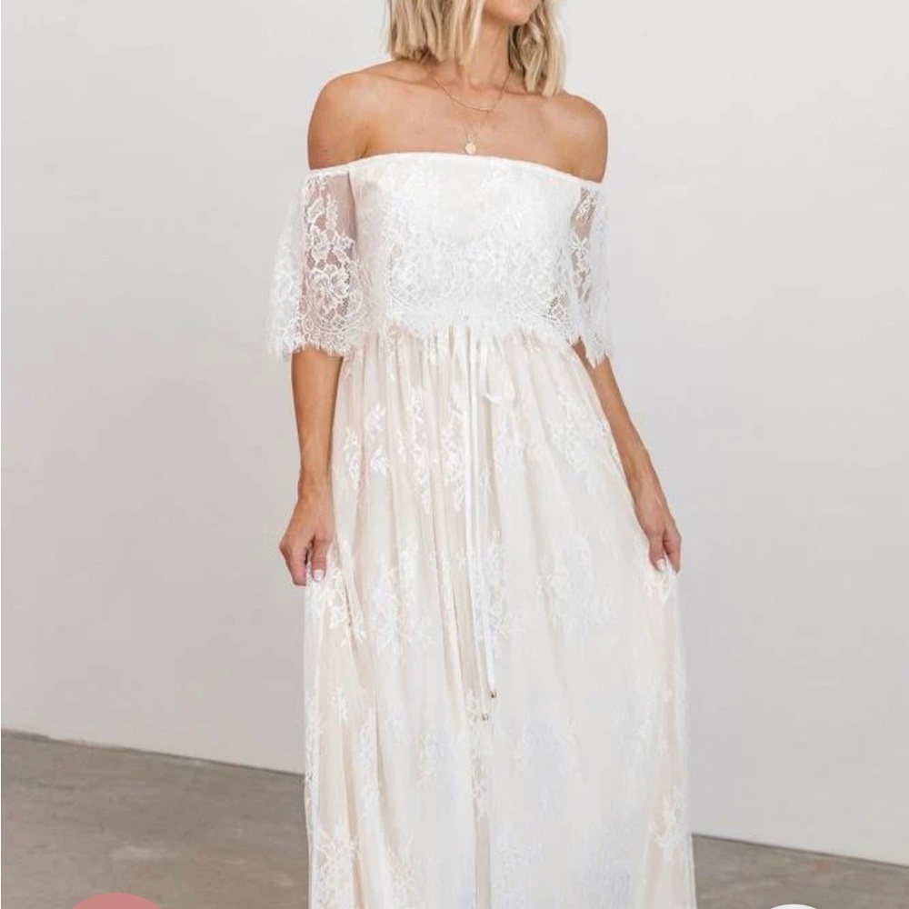 Beautiful white lace maxi dress